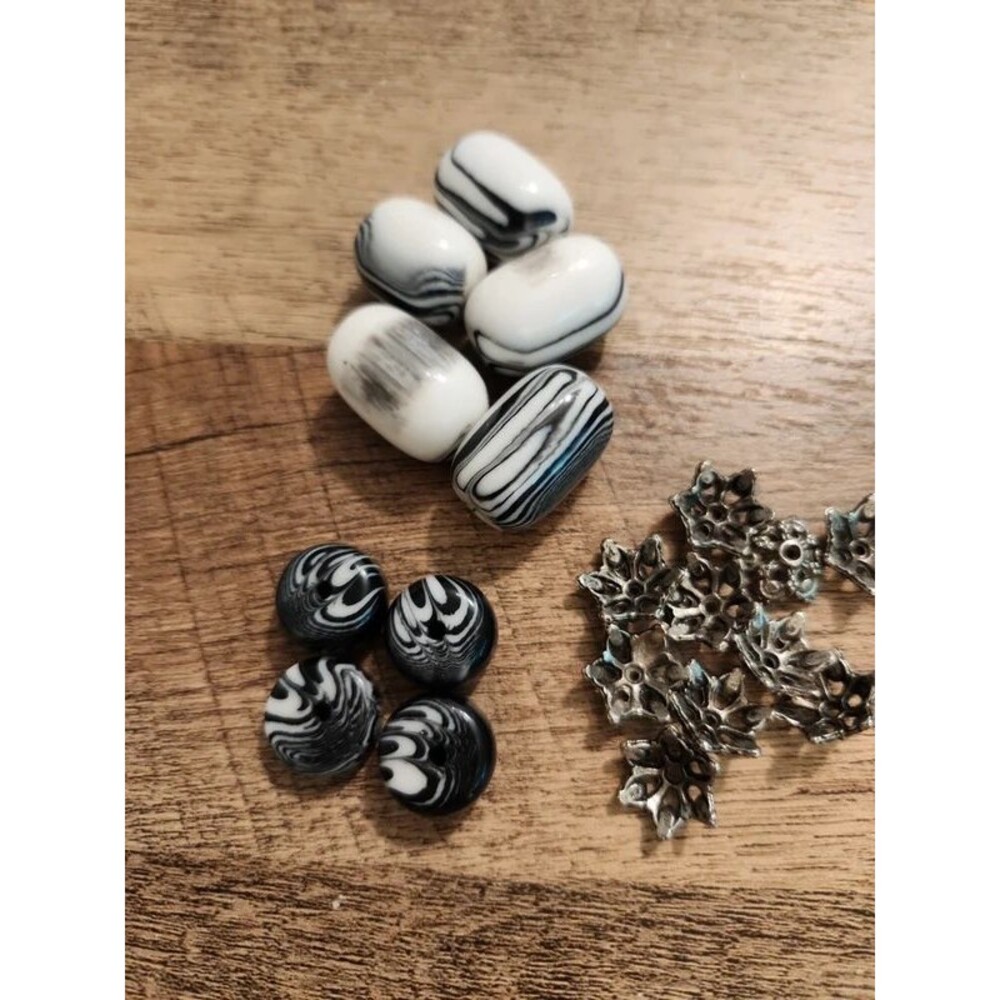 Black and White Beads